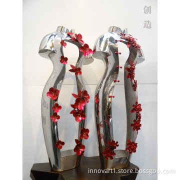 outdoor stainless steel artworks statue